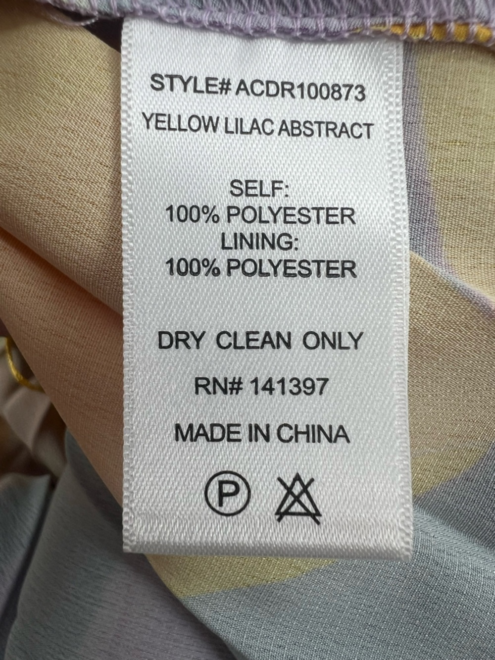 NWT ASTR the Label Blythe Floral Midi Dress yellow lilac abstract Sz M - Picture 10 of 11